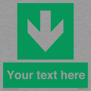 Safe condition Custom arrow down sign